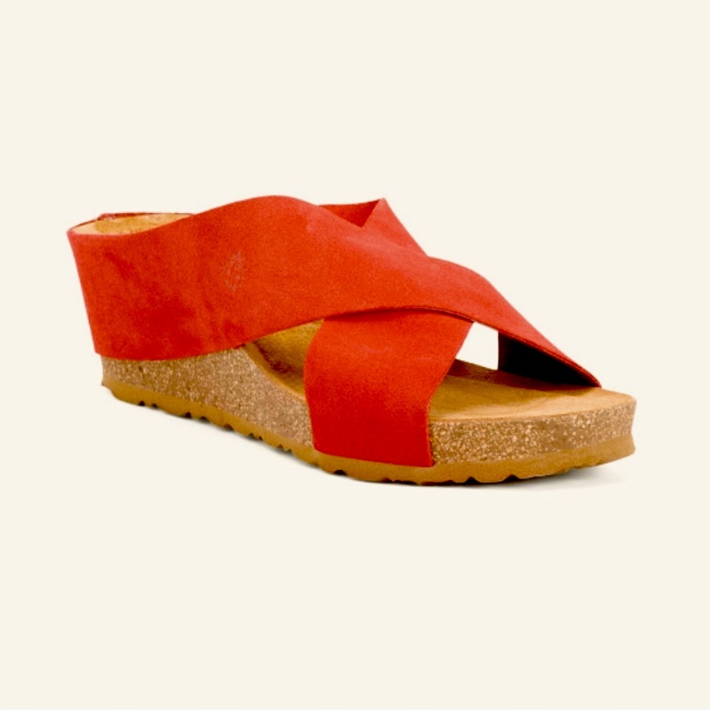 YOKONO Suede Wedge Sandals